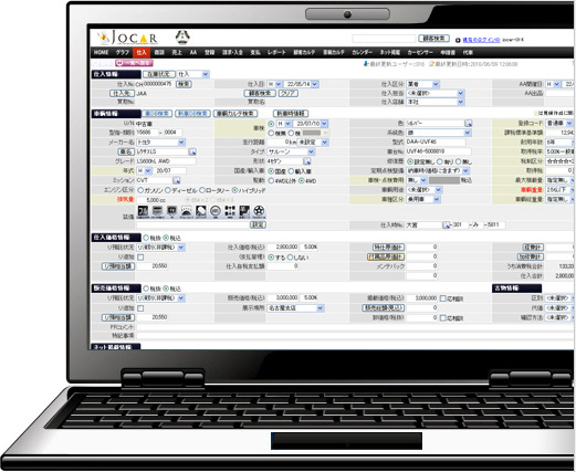 在庫車すべての情報をコントロール