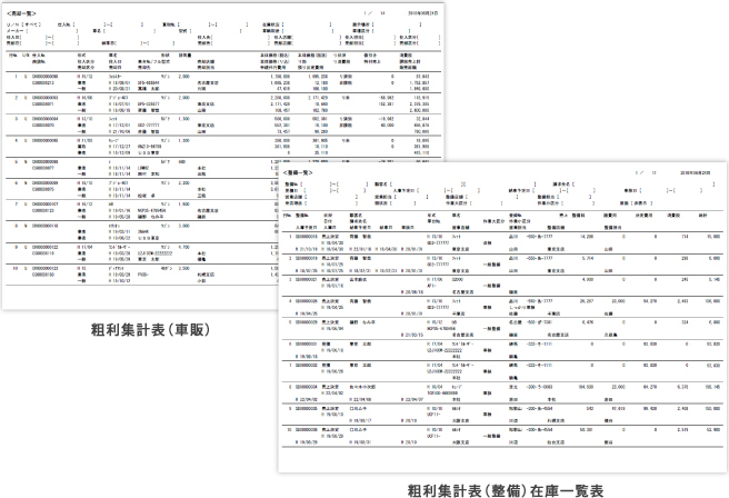 レポートの作成（車販/整備）